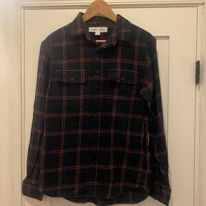 Old Navy Mens Navy Blue Flannel Shirt